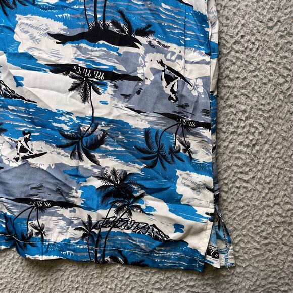 Han Ton Hawaiian Shirt Mens Large Aloha Tropical Button Up Short Sleeve - Picture 6 of 15